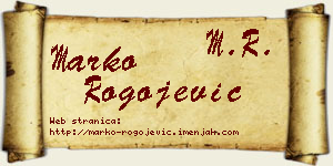 Marko Rogojević vizit kartica